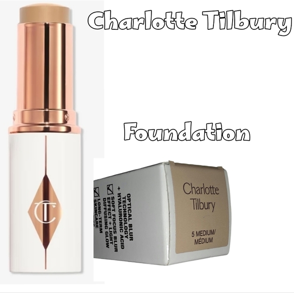 Charlotte Tilbury Sheer Glow Tint Hydrating Foundation Stick 5 MED NEW - Picture 1 of 9